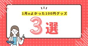 1月よかった品）100均お掃除グッズ3選