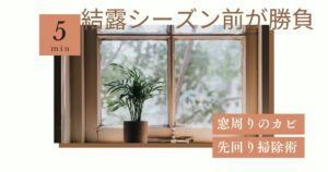 結露シーズン前が勝負！窓まわりのカビを防ぐ“1日5分”の先回り掃除術