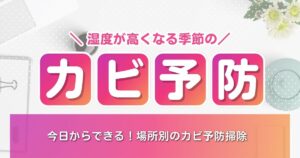 湿度が高くなる季節の“カビ予防掃除”の基本