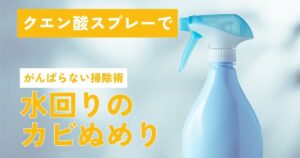 クエン酸スプレーでシュッ！水回りのカビ・ぬめりを放置で解決