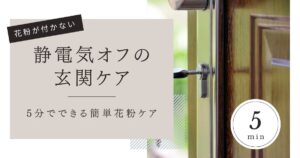 5分でできる玄関ドアに花粉が付かない“静電気オフ拭き”