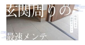 【最速メンテ】外気の乾燥で汚れが舞う時期の玄関周り掃除ポイント