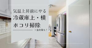 気温上昇前にやる「冷蔵庫上・横のホコリ掃除」は虫対策にも効果アリ